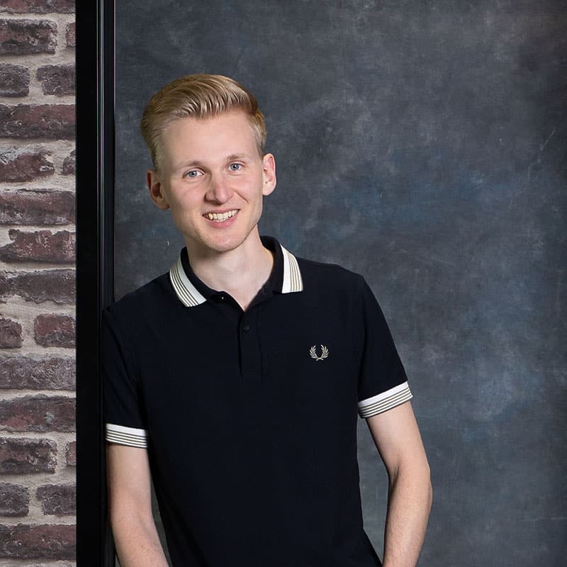 Portret van Vincent webdeveloper bij Positie1