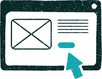 Blauwe webpagina illustratie