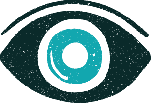 Blauwe oog illustratie voor online zichtbaarheid en monitoring