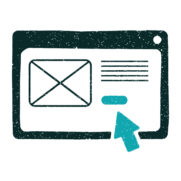 Blauwe webpagina illustratie