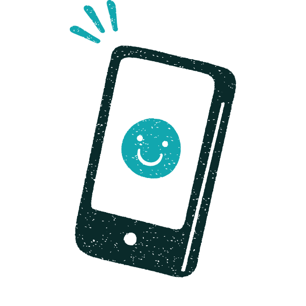 Blauwe smartphone illustratie